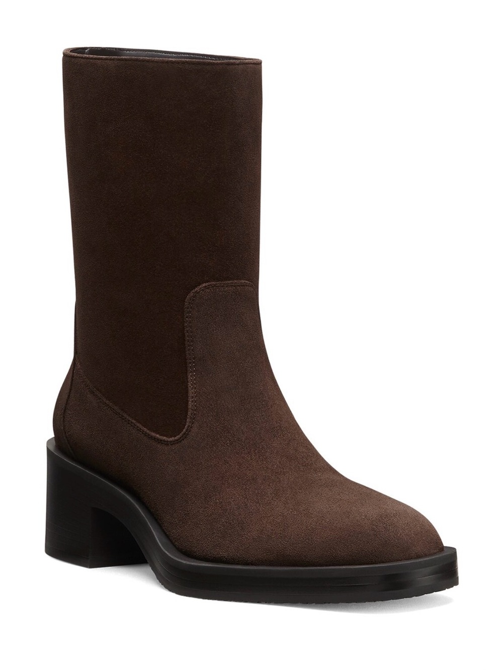 Stuart Weitzman Kaia bootie hickory suede 37.5B - Picture 7 of 8